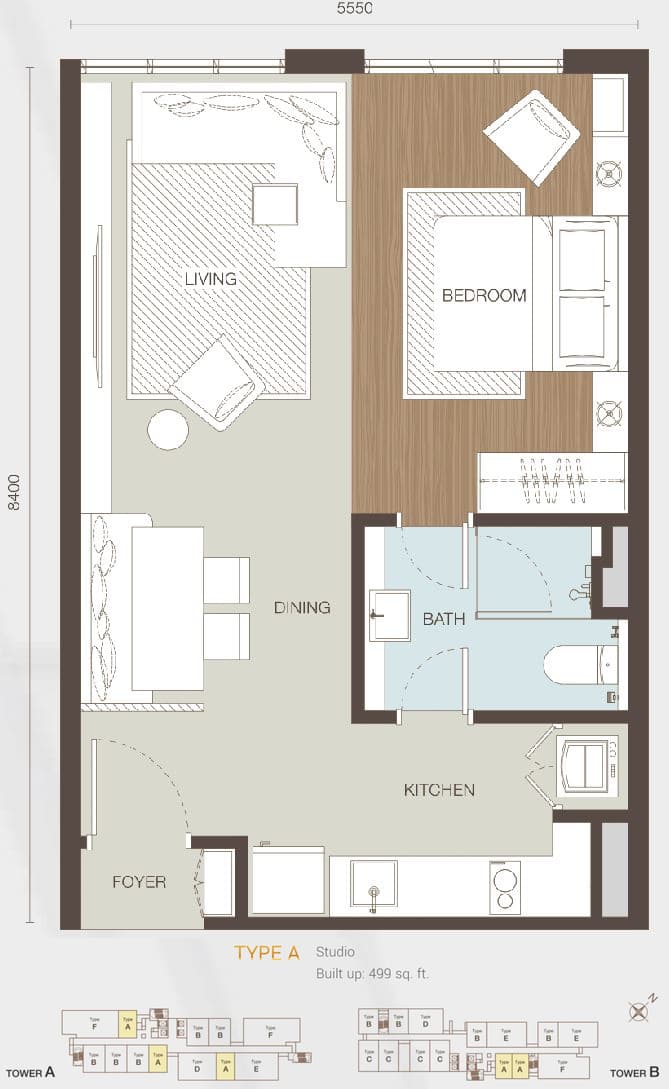 Ativo Suites Floor Plan Type A