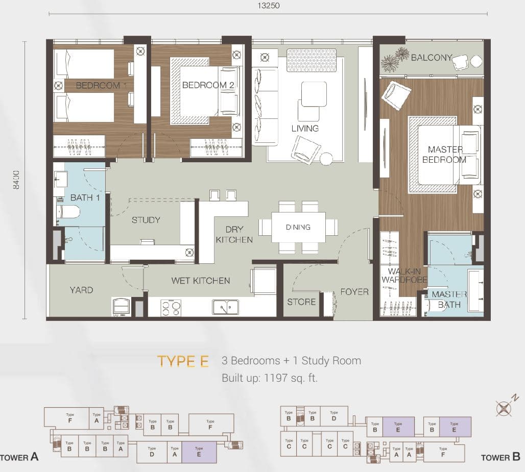 Ativo Suites Floor Plan Type E