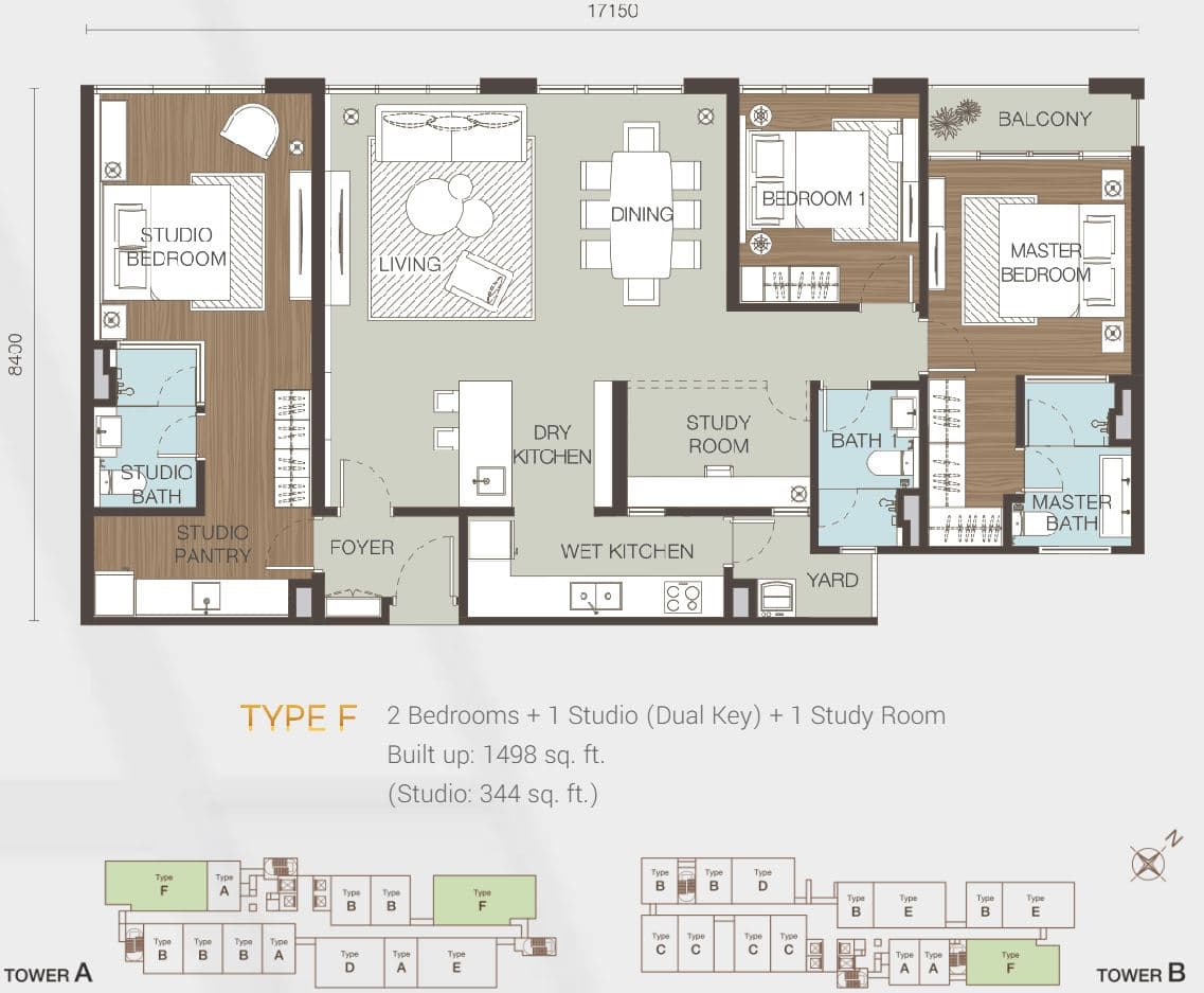Ativo Suites Floor Plan Type F
