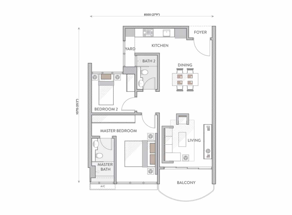 Senada Residences Floor Plan Type A