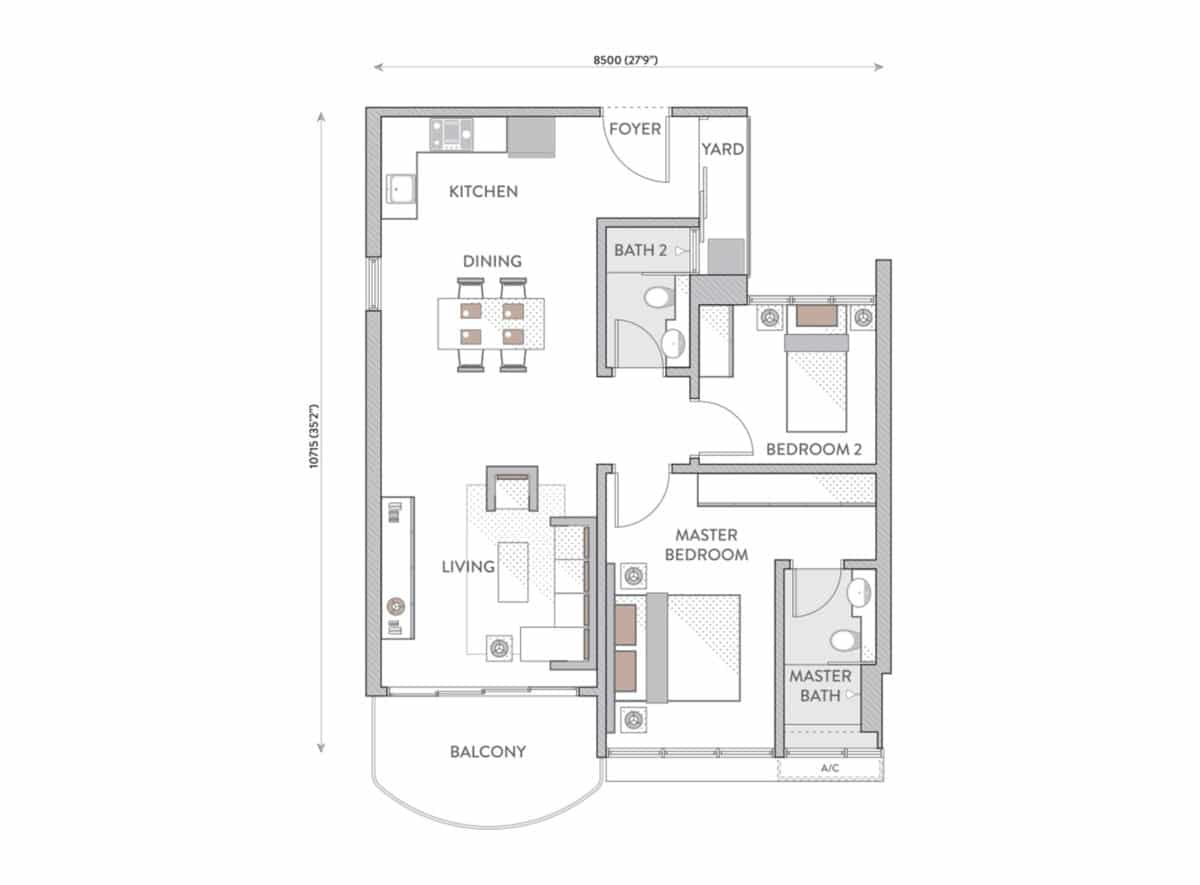 Senada Residences Floor Plan Type F