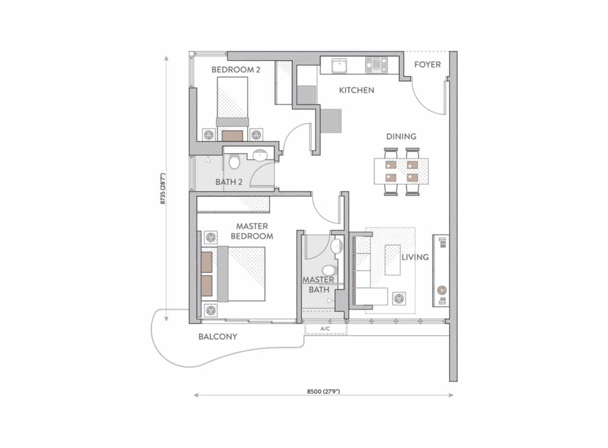 Senada Residences Floor Plan Type H