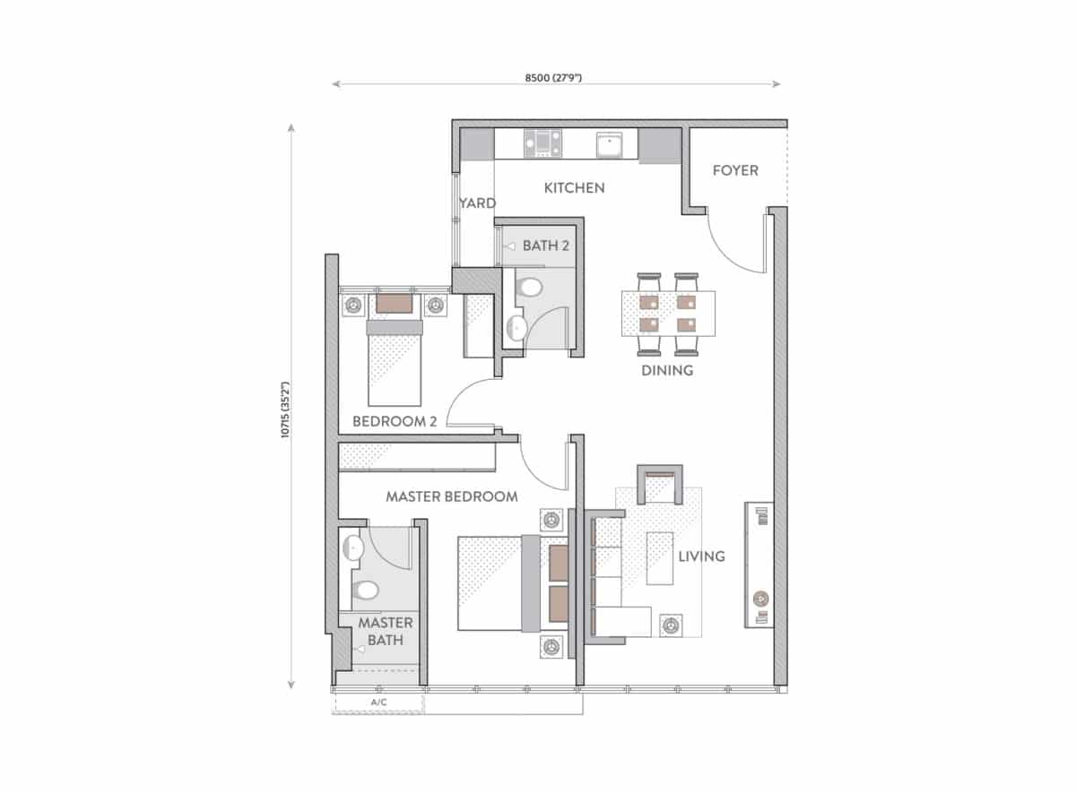Senada Residences Floor Plan Type K