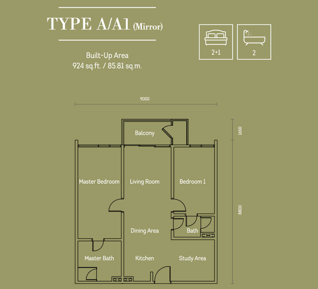 Hampton Damansara Floor Plan Type A A1