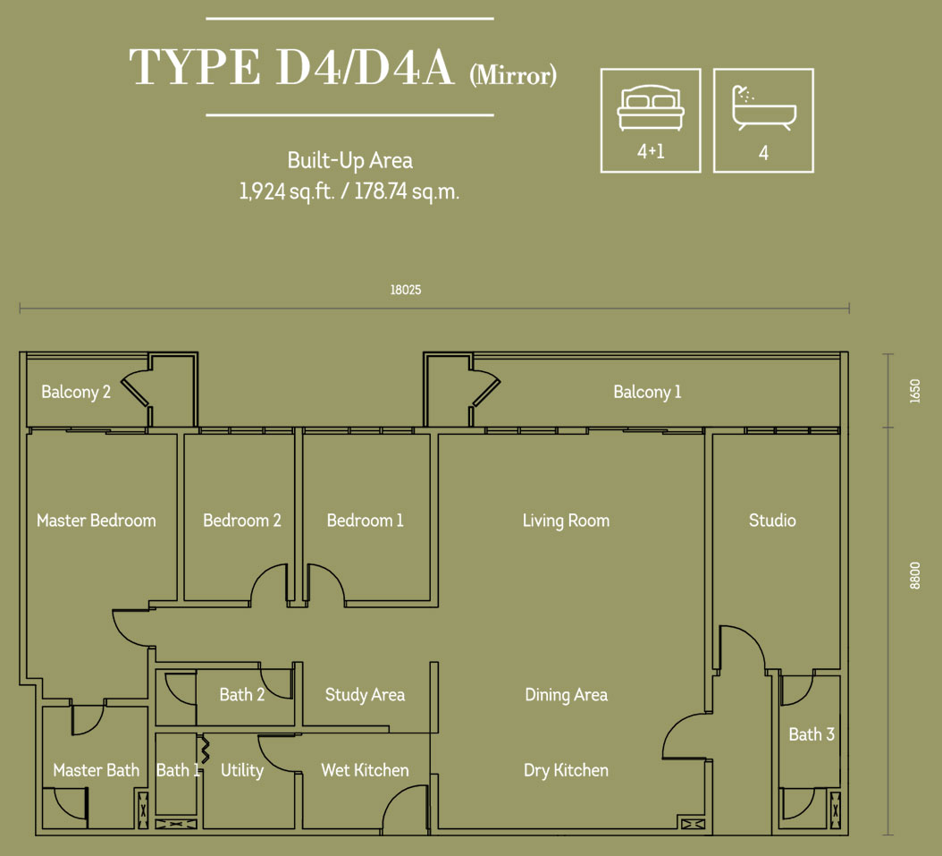 Hampton Damansara Floor Plan Type D4 D4A