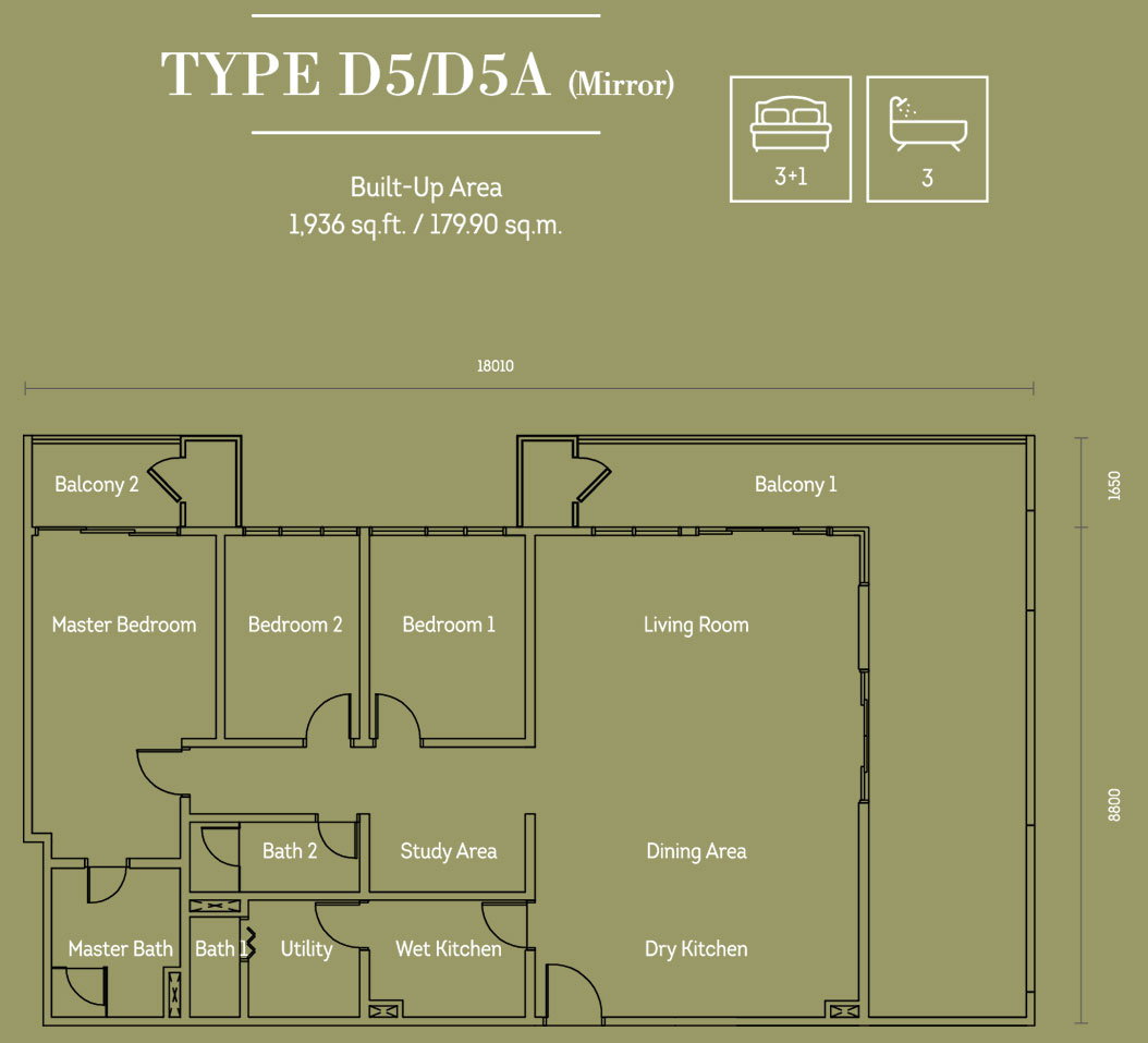 Hampton Damansara Floor Plan Type D5 D5A
