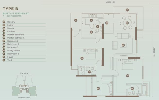 The Marin Floor Plan Type B