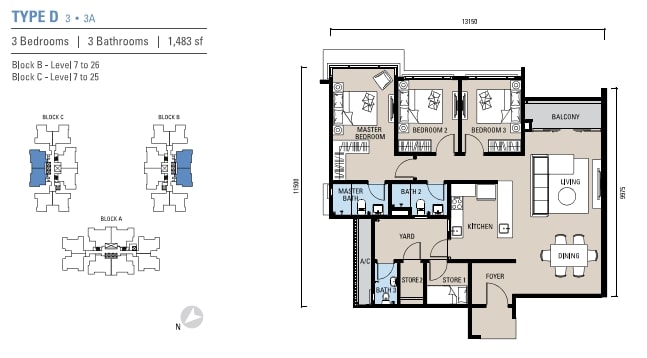 Alstonia Residence Floor Plan Type D