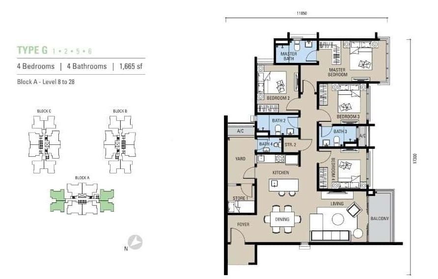 Alstonia Residence Floor Plan Type G