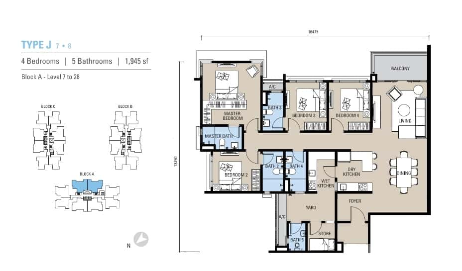 Alstonia Residence Floor Plan Type J