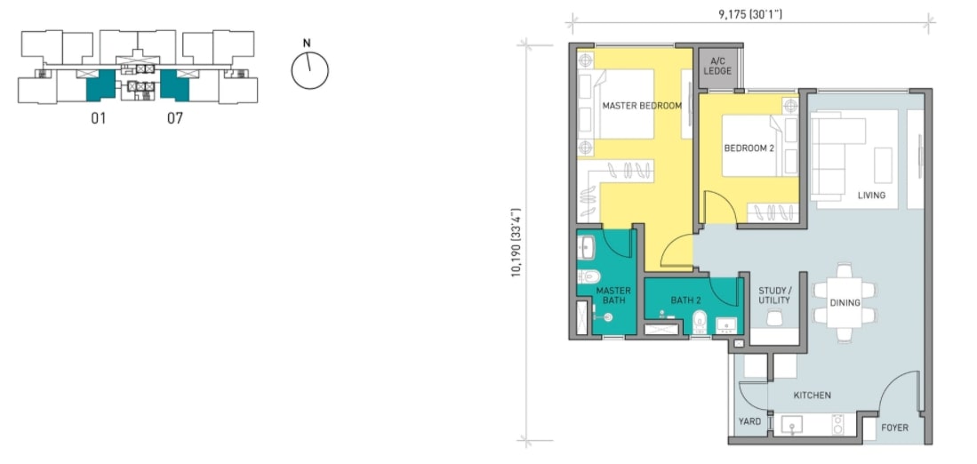 Residensi Ava Floor Plan Type A