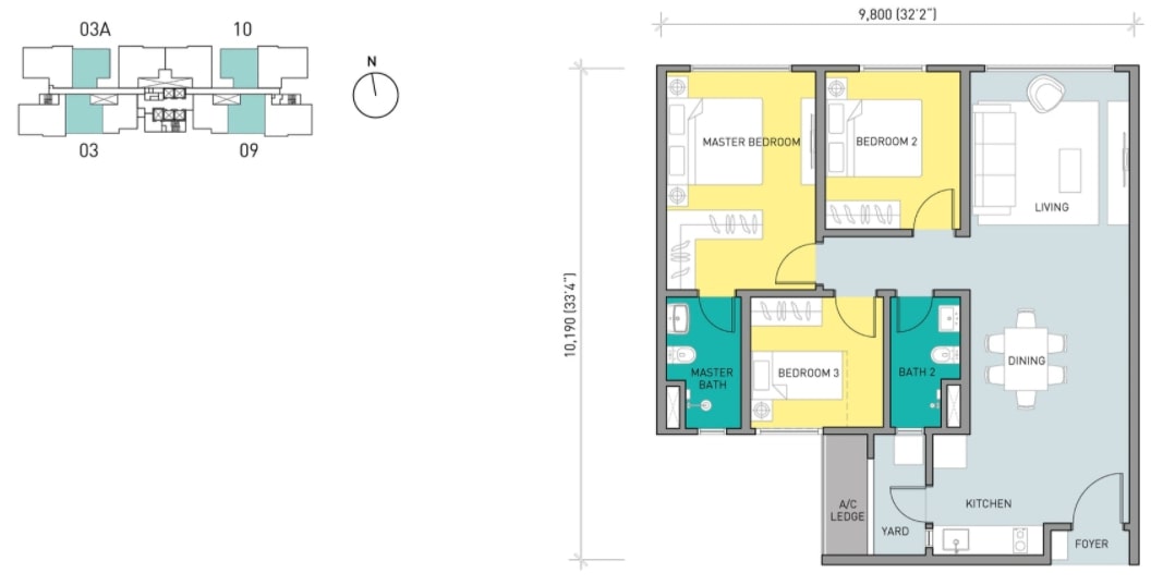 Residensi Ava Floor Plan Type B