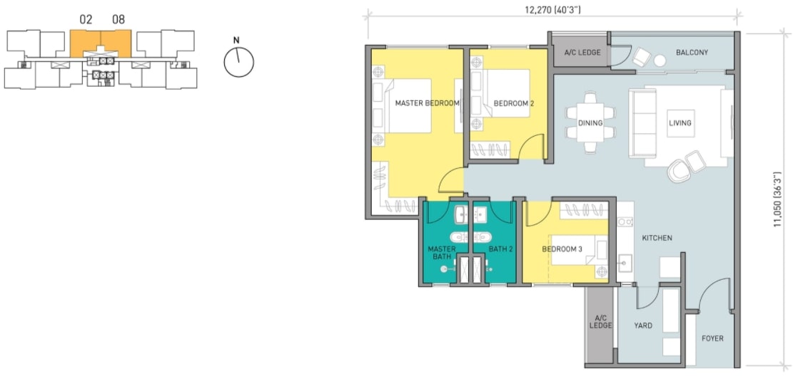 Residensi Ava Floor Plan Type C