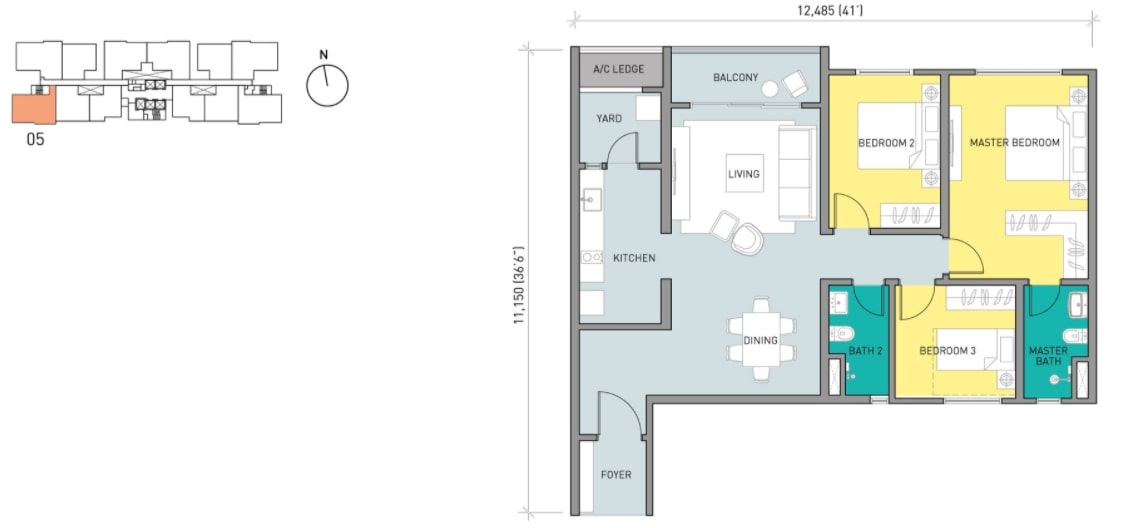 Residensi Ava Floor Plan Type D
