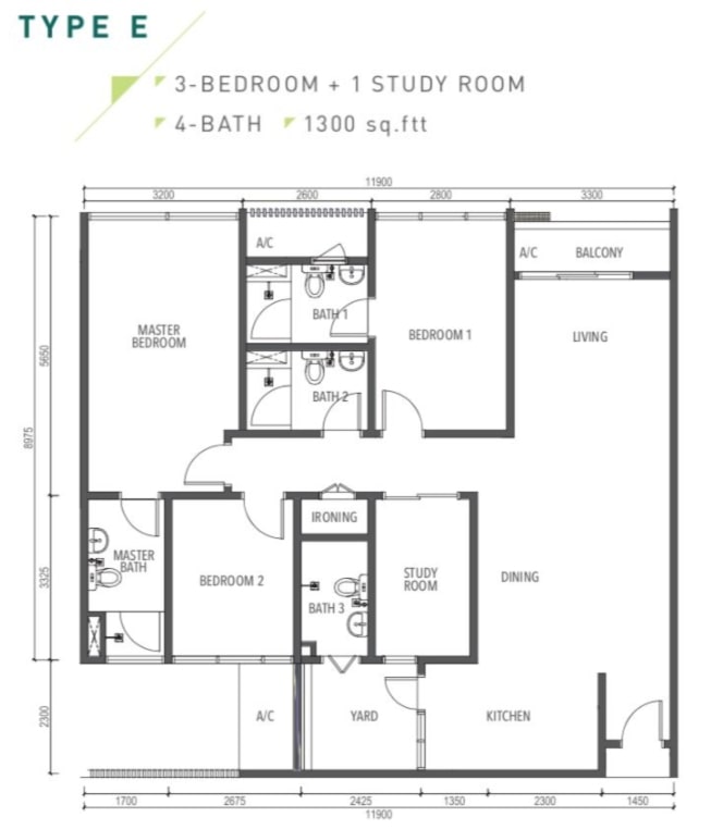 Amverton Greens Floor Plan Type E