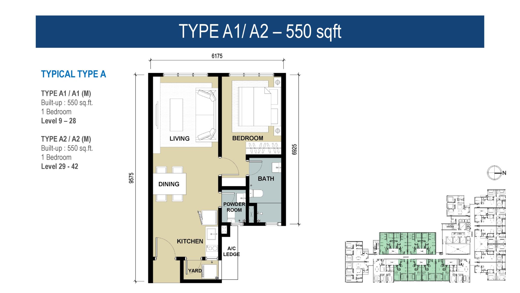 MKH Boulevard II Floor Plan Type A1 & A2