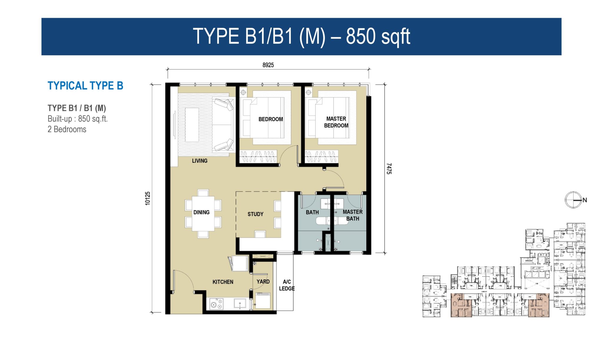 MKH Boulevard II Floor Plan Type Type B1 & B1 (M)