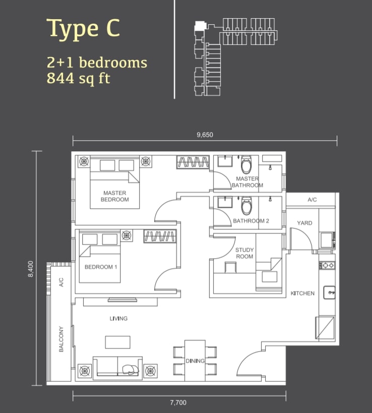 Habitus Denai Alam Floor Plan Type C
